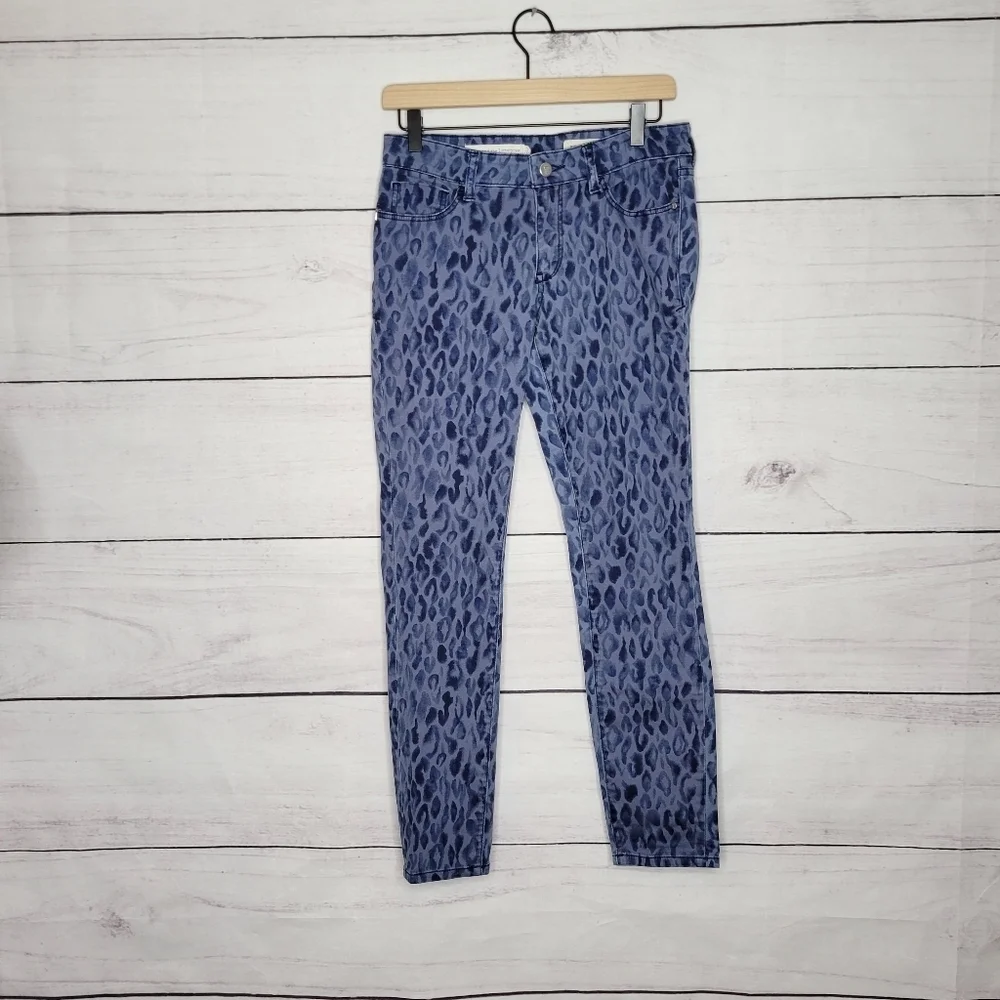 Pilcro And The Letterpress Anthro‎ Leopard Mid-Rise Skinny Jeans